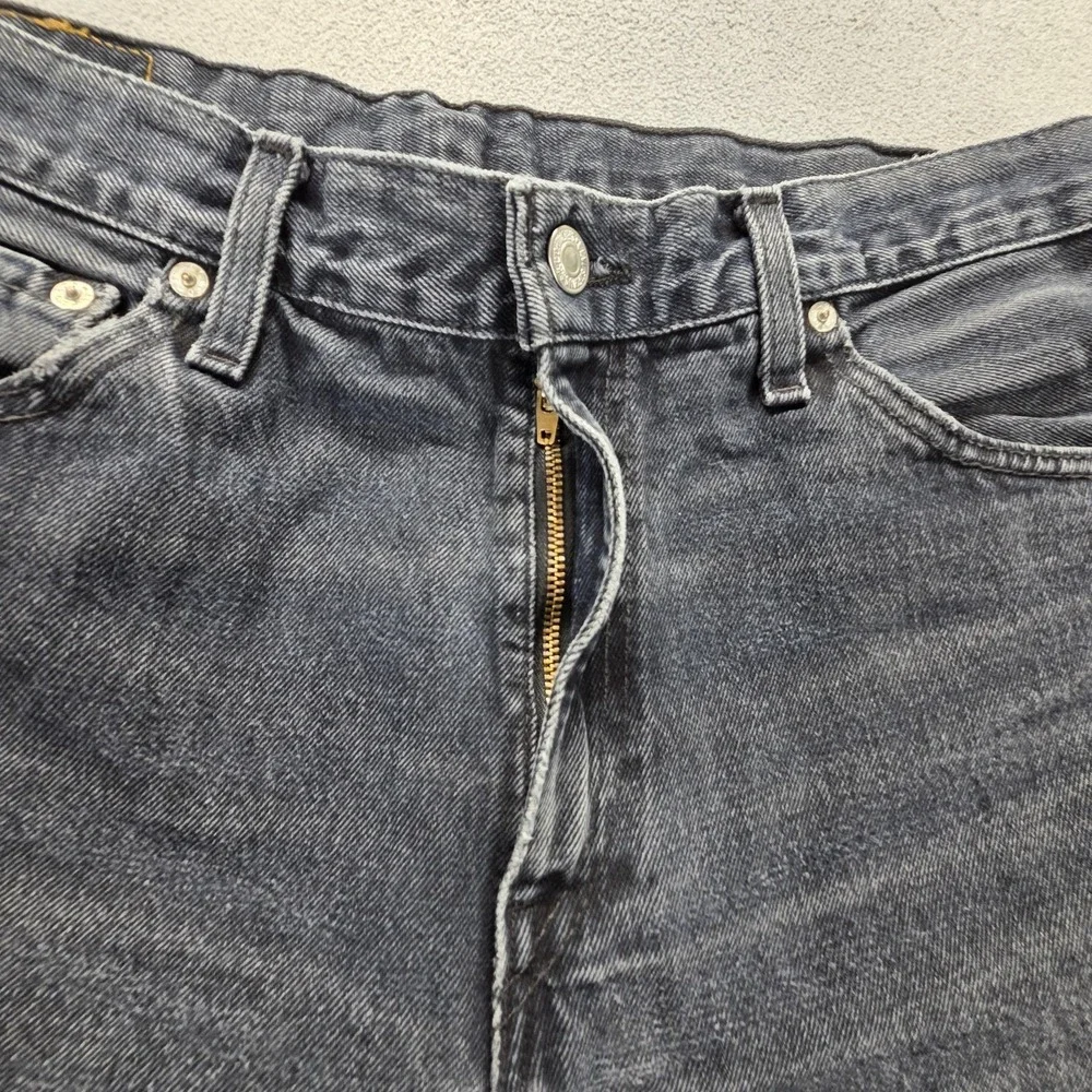 Levis 507 Jeans‎ Mens Black Dark Wash Straight Zip Fly Fits 32x32